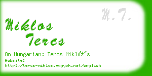 miklos tercs business card